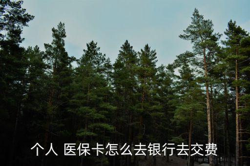 个人 医保卡怎么去银行去交费