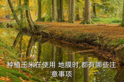 种植玉米在使用 地膜时,都有哪些注意事项