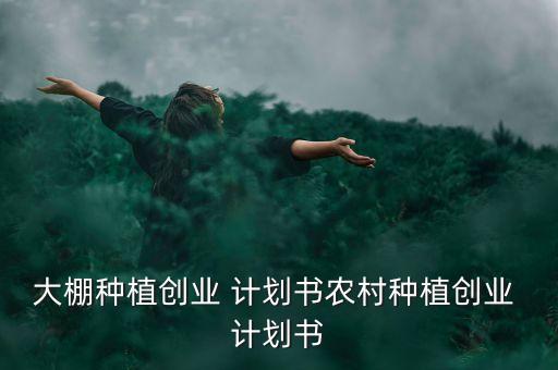 大棚种植创业 计划书农村种植创业 计划书