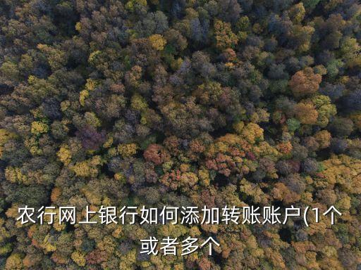 农业银行怎么加挂账号,怎么添加农业银行账号