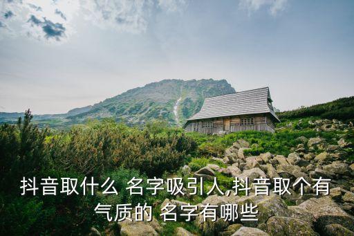 抖音取什么 名字吸引人,抖音取个有气质的 名字有哪些