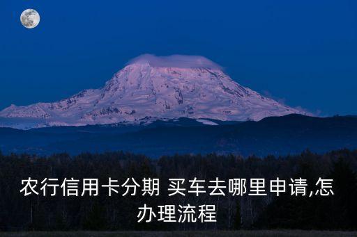 农业银行怎么买车分期划算