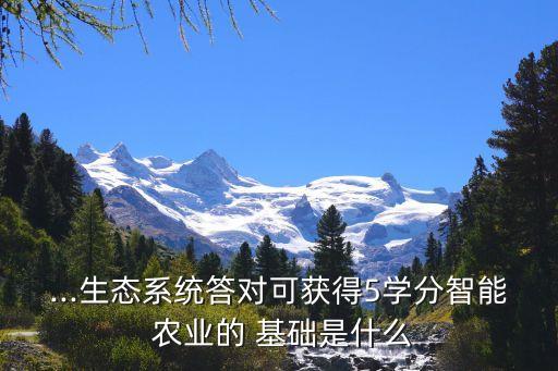农业信息化理论基础是什么