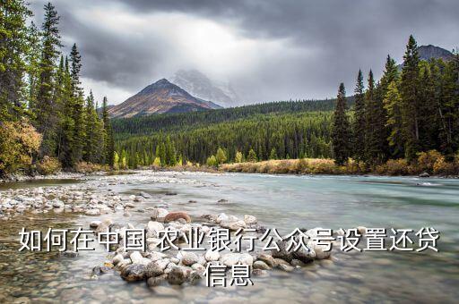 农业贷款怎么用微信还款