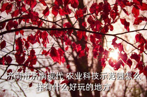 济南市济南现代 农业科技示范园怎么样有什么好玩的地方