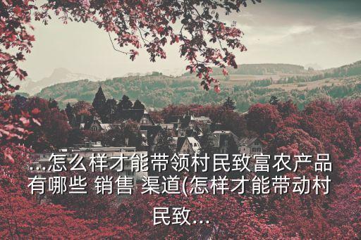 农业公司怎么打造超级渠道销售