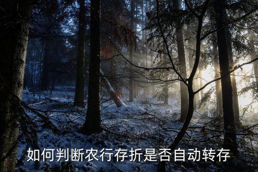 如何判断农行存折是否自动转存