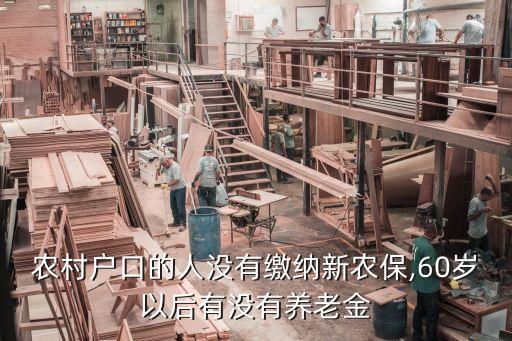 农村户口的人没有缴纳新农保,60岁以后有没有养老金