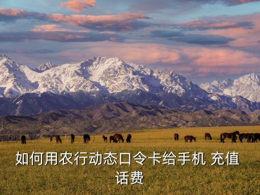 农业银行抽到话费怎么充值