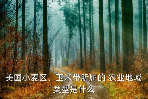 美国属于什么农业,美国以什么农业类型为主