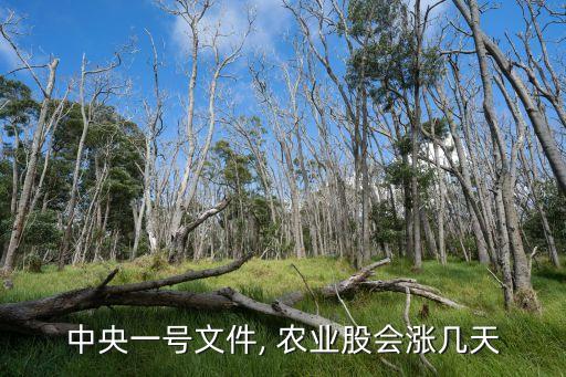 中央一号文件, 农业股会涨几天