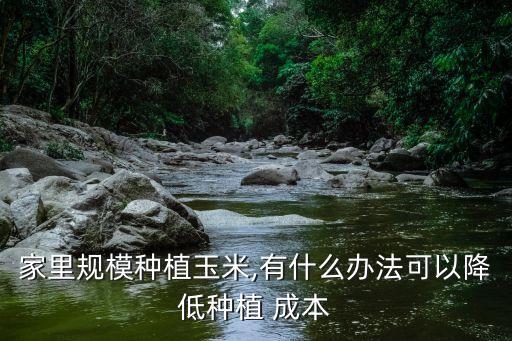 农业项目怎么降成本,农业合作社的成本项目