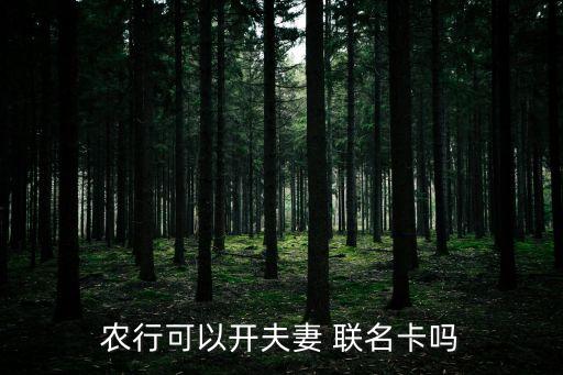 农业银行怎么开联名账户