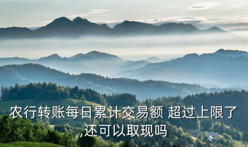 农业银行超过额度怎么办