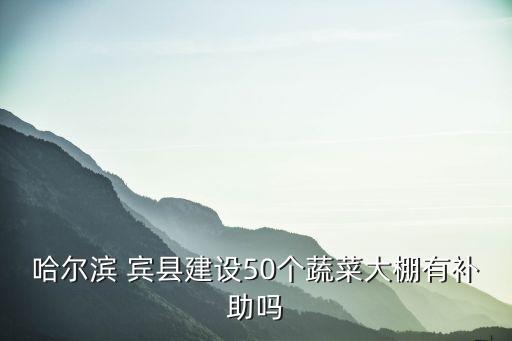 哈尔滨 宾县建设50个蔬菜大棚有补助吗