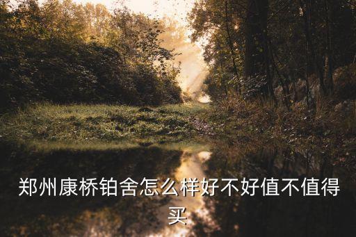  郑州康桥铂舍怎么样好不好值不值得买