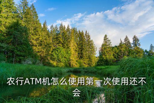 农业银行的机器怎么用