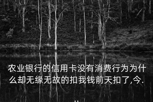 农业银行卡里扣钱怎么回事
