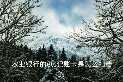 农业银行高速etc怎么用