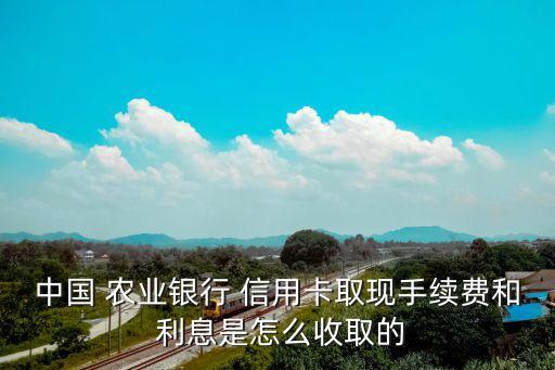 农业银行信用利息怎么算