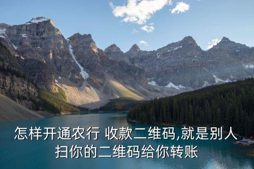 农业银行怎么设置店员收款