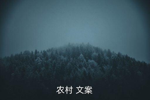 农村 文案