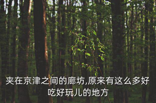 夹在京津之间的廊坊,原来有这么多好吃好玩儿的地方