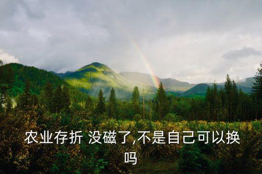 农业银行卡没磁怎么替换,怎么取消农业银行卡