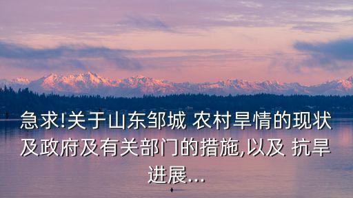 农村农业抗旱工作建议怎么写