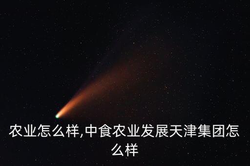 诚食农业怎么样,中食农业发展天津集团怎么样