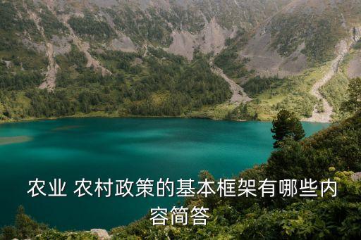  农业 农村政策的基本框架有哪些内容简答