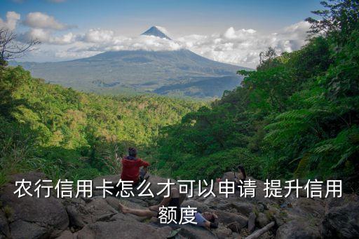 农行信用卡怎么才可以申请 提升信用额度