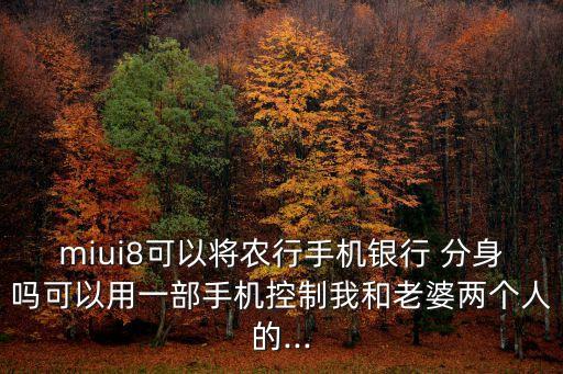 农业银行app怎么分身