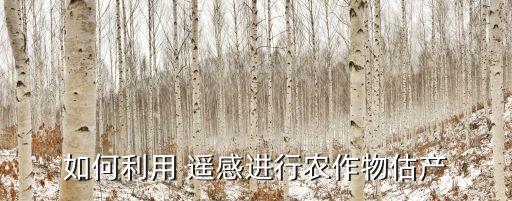 遥感系统怎么检测农业,农业遥感主要检测什么内容