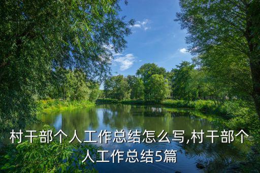 村干部个人工作总结怎么写,村干部个人工作总结5篇