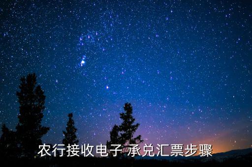 农行接收电子 承兑汇票步骤