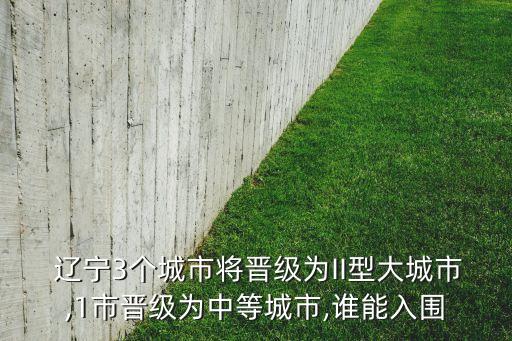  辽宁3个城市将晋级为II型大城市,1市晋级为中等城市,谁能入围