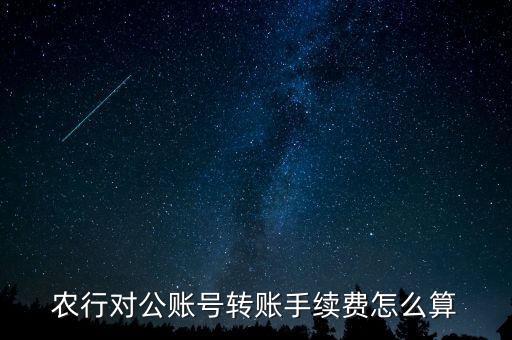 农业银行企业账户怎么收费