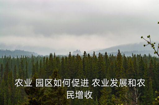  农业 园区如何促进 农业发展和农民增收
