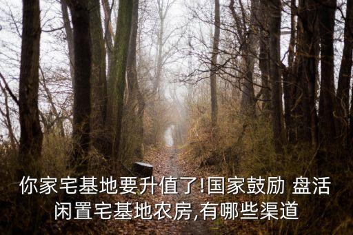 你家宅基地要升值了!国家鼓励 盘活闲置宅基地农房,有哪些渠道