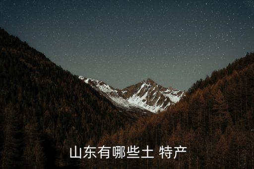  山东有哪些土 特产