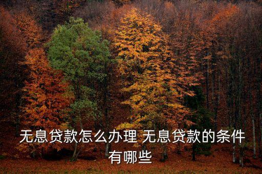 农业无息代款怎么申请