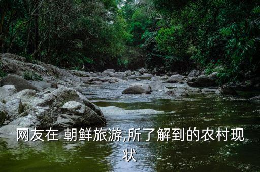 网友在 朝鲜旅游,所了解到的农村现状