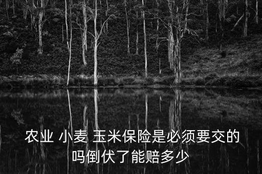 农业小麦玉米保险怎么缴纳