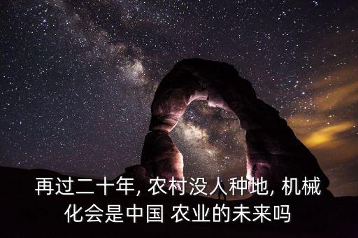 再过二十年, 农村没人种地, 机械化会是中国 农业的未来吗