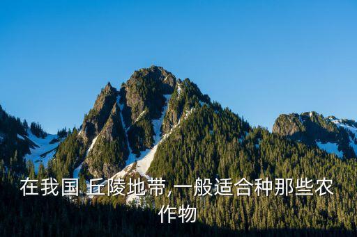 在我国 丘陵地带,一般适合种那些农作物