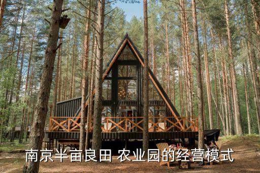 南京半亩良田 农业园的经营模式