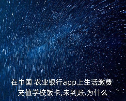 农业银行充值怎么非常慢