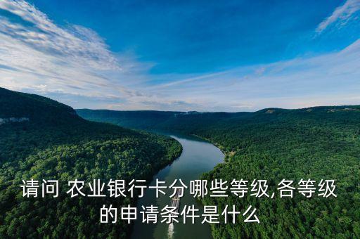 请问 农业银行卡分哪些等级,各等级的申请条件是什么