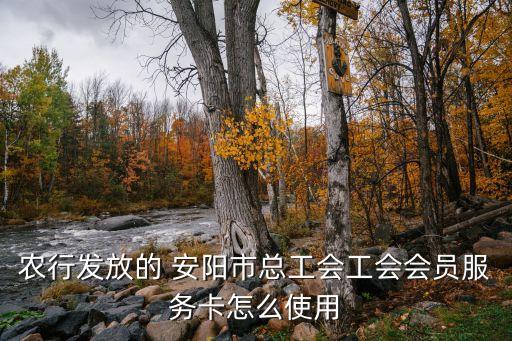 农行发放的 安阳市总工会工会会员服务卡怎么使用